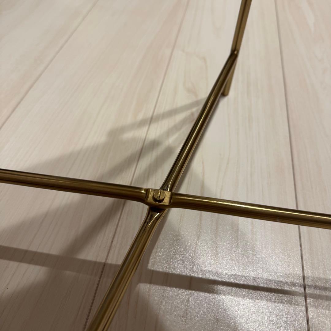 zara / 天然石天板の長方形サイドテーブル