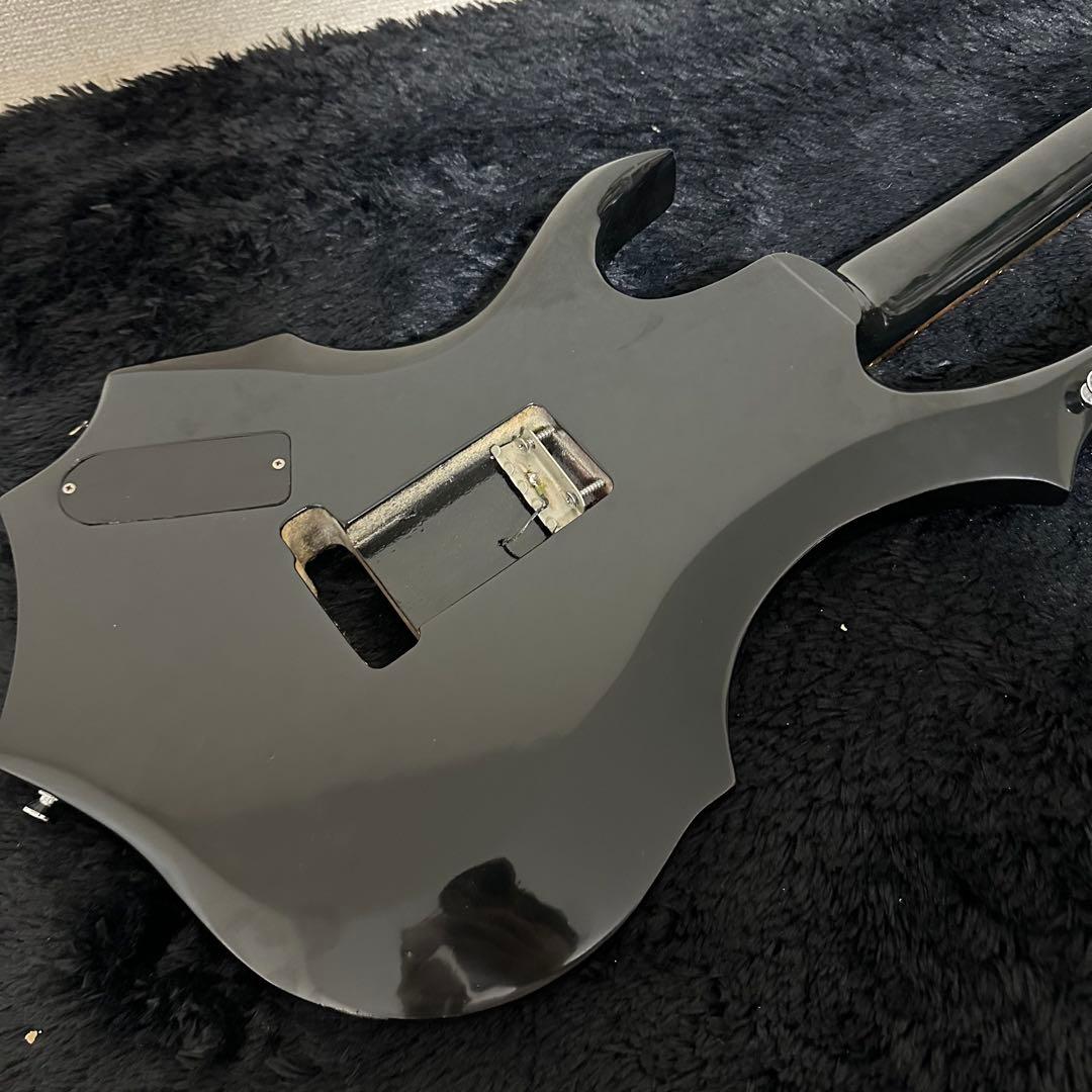 エレキギター ブラック 未完成 フォレストシェイプ スルーネック? 弦楽器