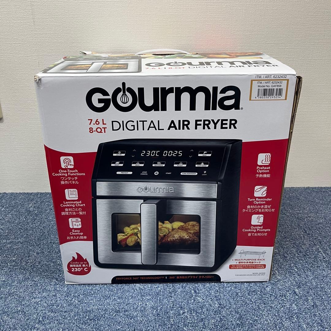 未使用品 GOURMIA 窓付き デジタル エアーフライヤー GAF858