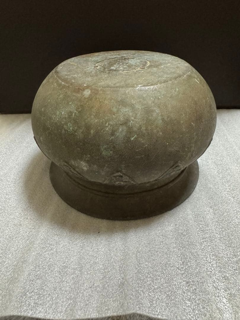 龍文堂 古銅 建水 こぼし 茶道具 煎茶 蝋型鋳造 中国 銅製 時代