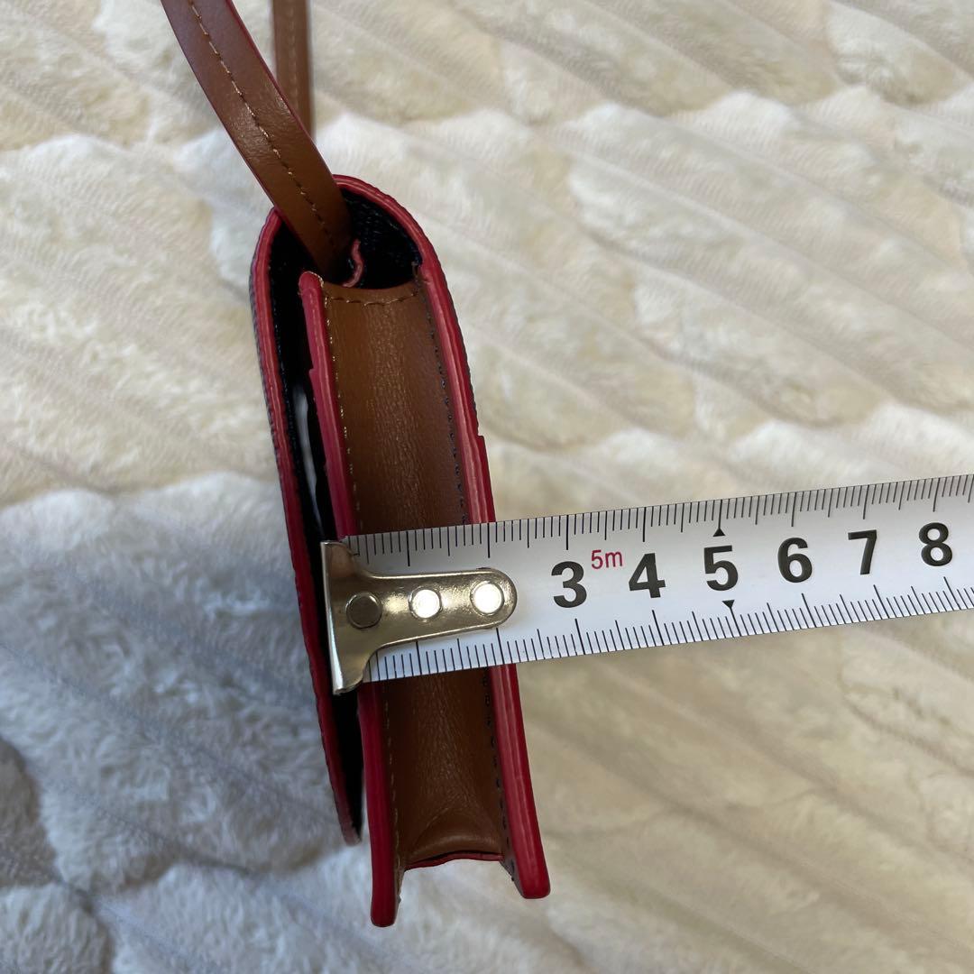 マルニ　ショルダーケース　カードケース　　ブラウン×ネイビー