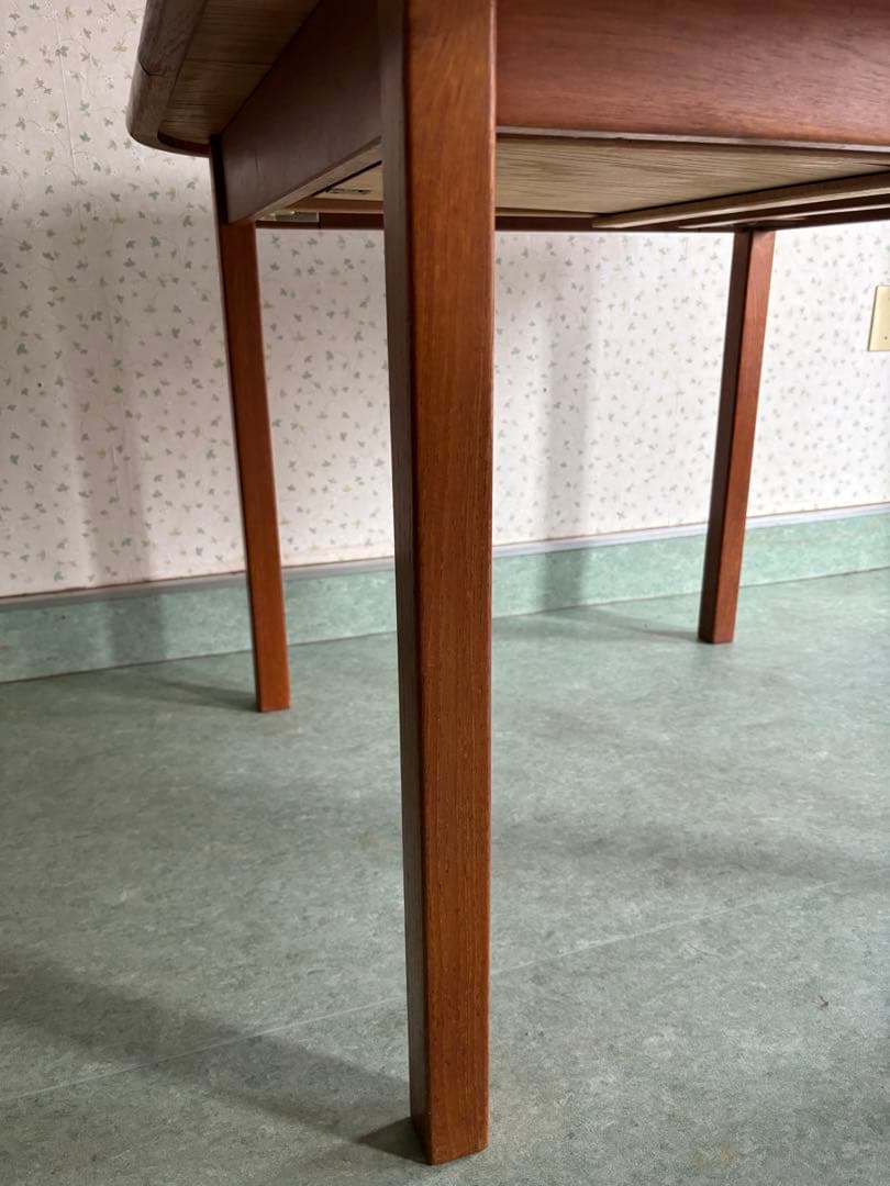 デンマーク　ヴィンテージ　エクステンション　スクエア　ダイニングテーブル