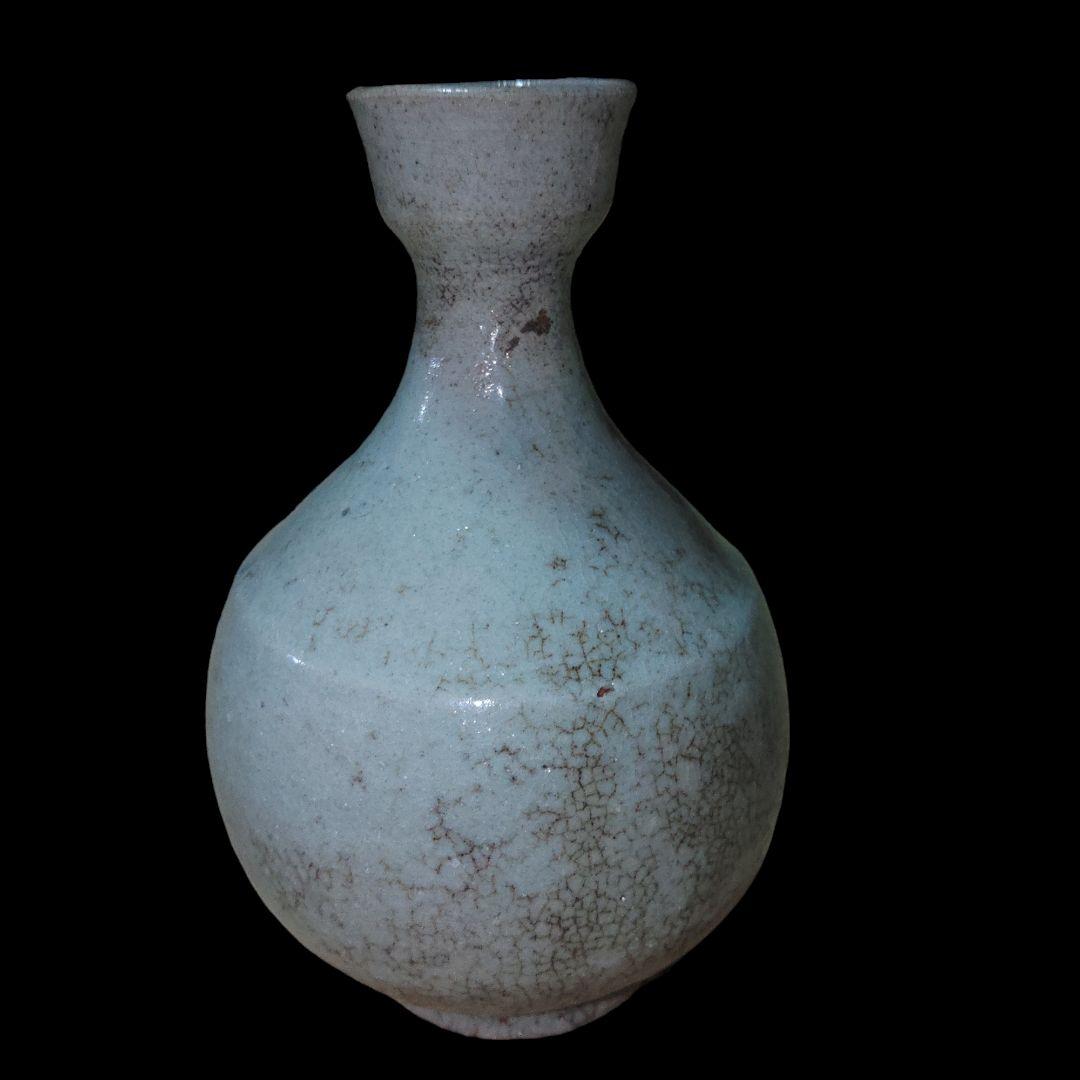 李朝　白磁徳利　一輪差し　骨董品