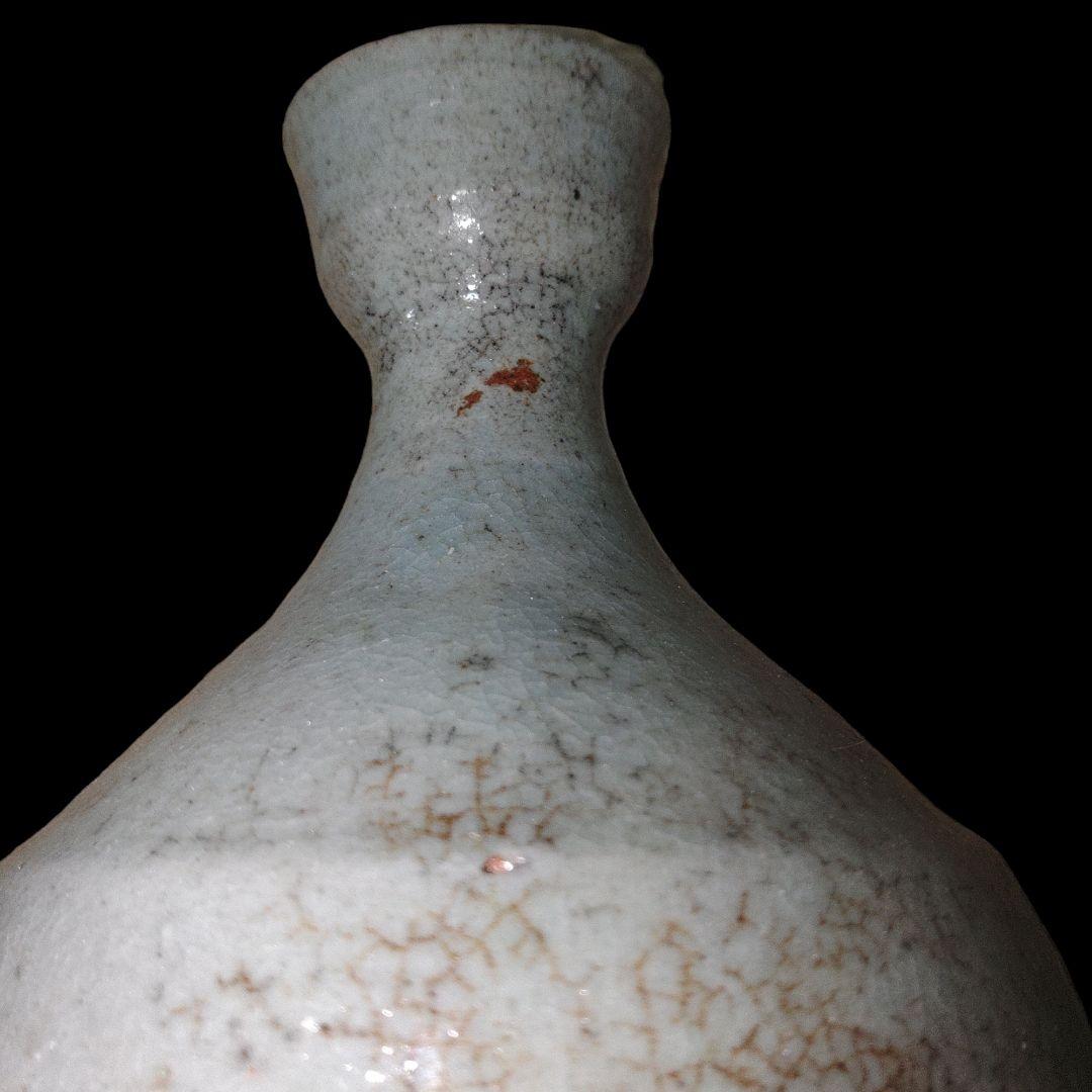 李朝　白磁徳利　一輪差し　骨董品