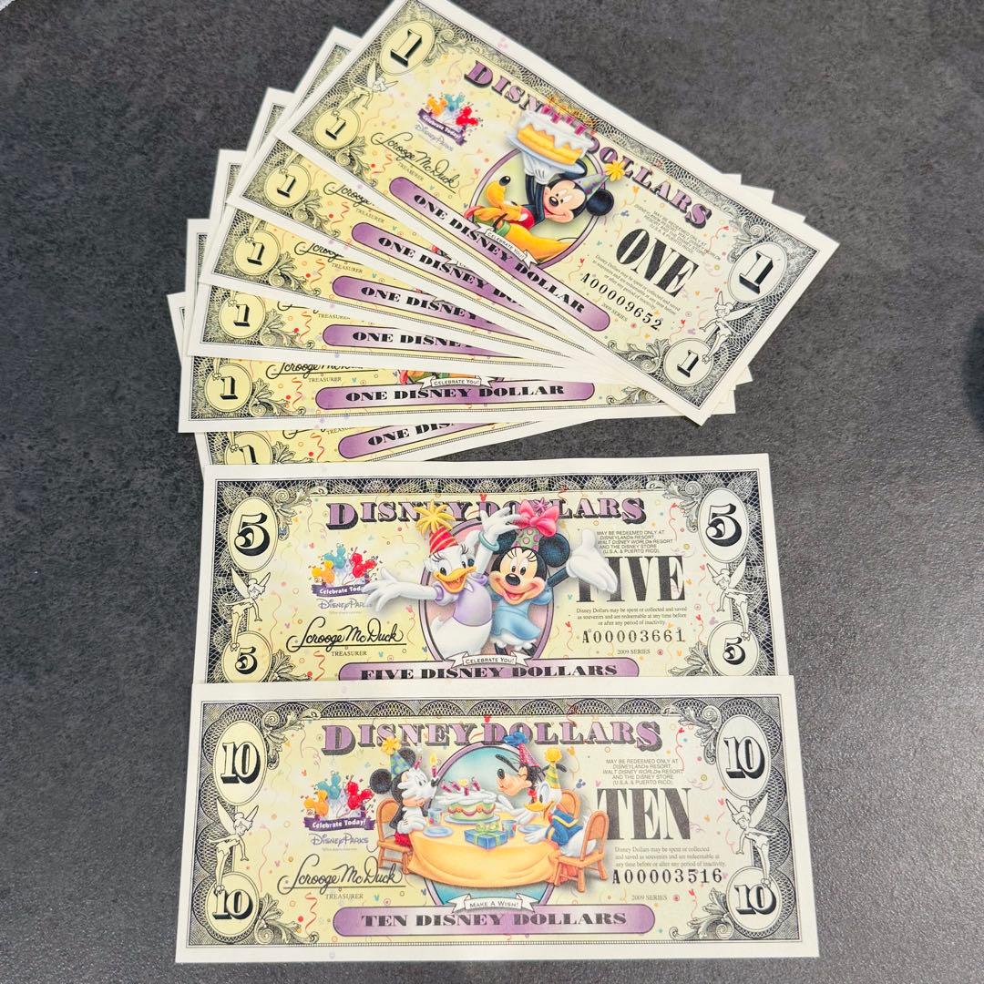 週末限定SALE❣️ディズニードル　1ドル　5ドル　10ドル　24時間以内発送