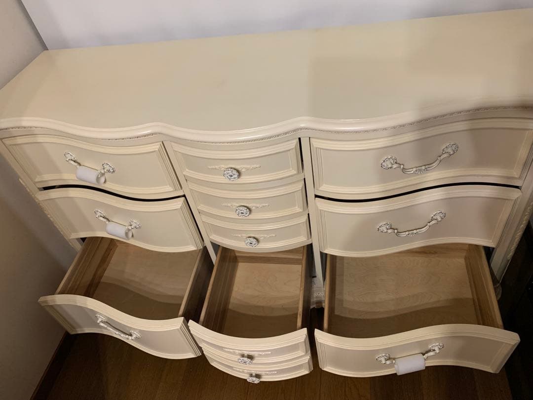 ジェシカマクリントック ロマンスコレクション 10ドロア チェスト　白　ホワイト