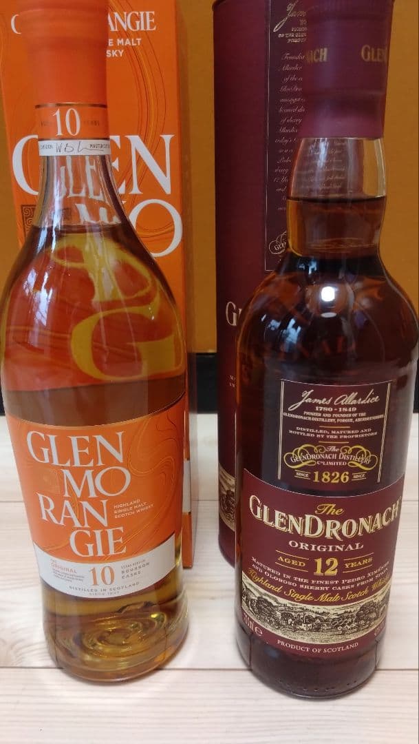 グレンドロナック12年　グレンモーレンジ10年 700m 2本セット