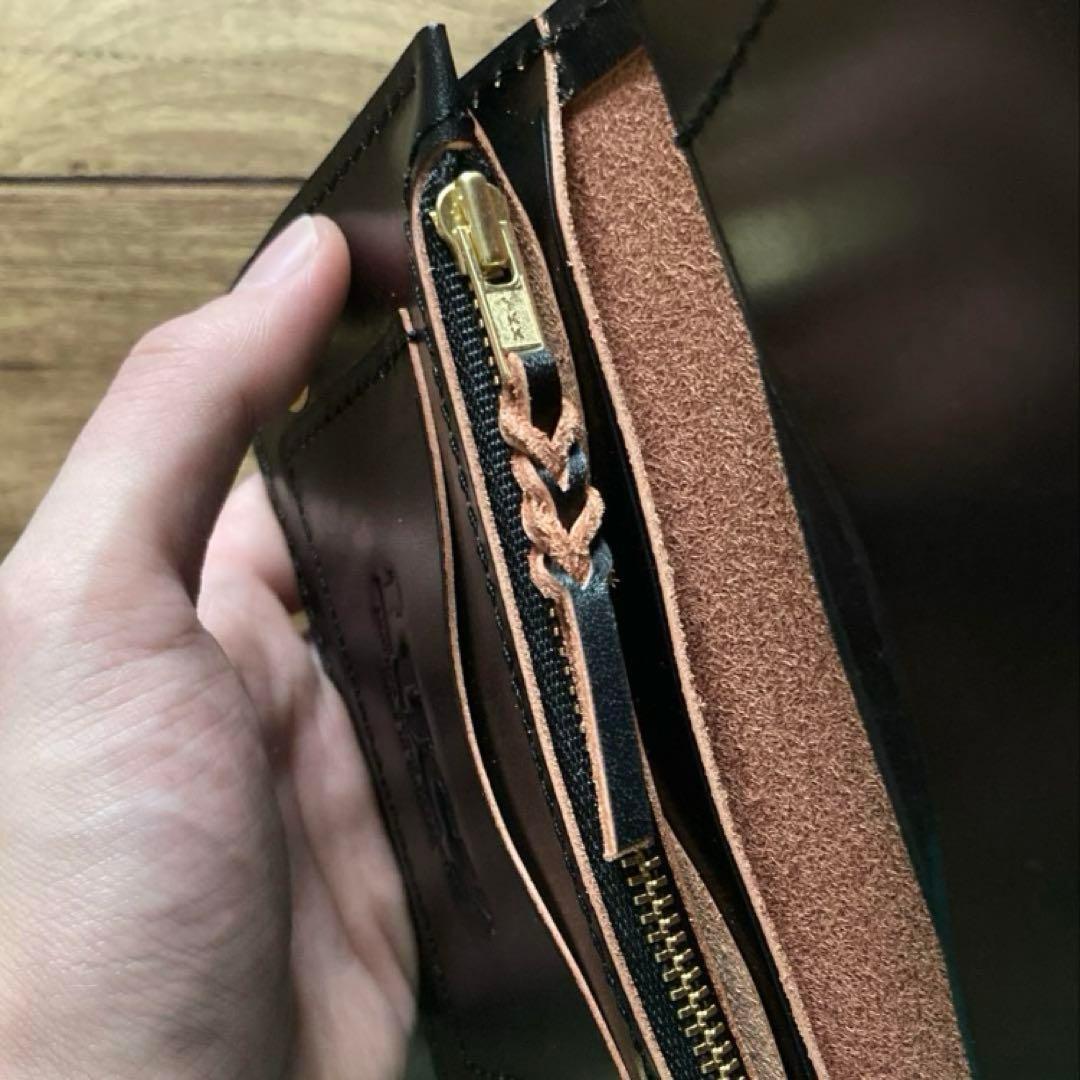 【999】北米ステアハイドトラッカーウォレット150【お札を折らずに収納】