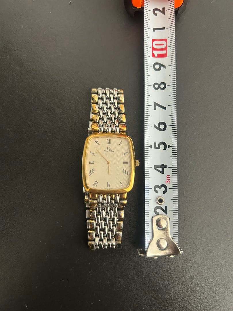 オメガ アナログクォーツ腕時計 ゴールド/シルバー