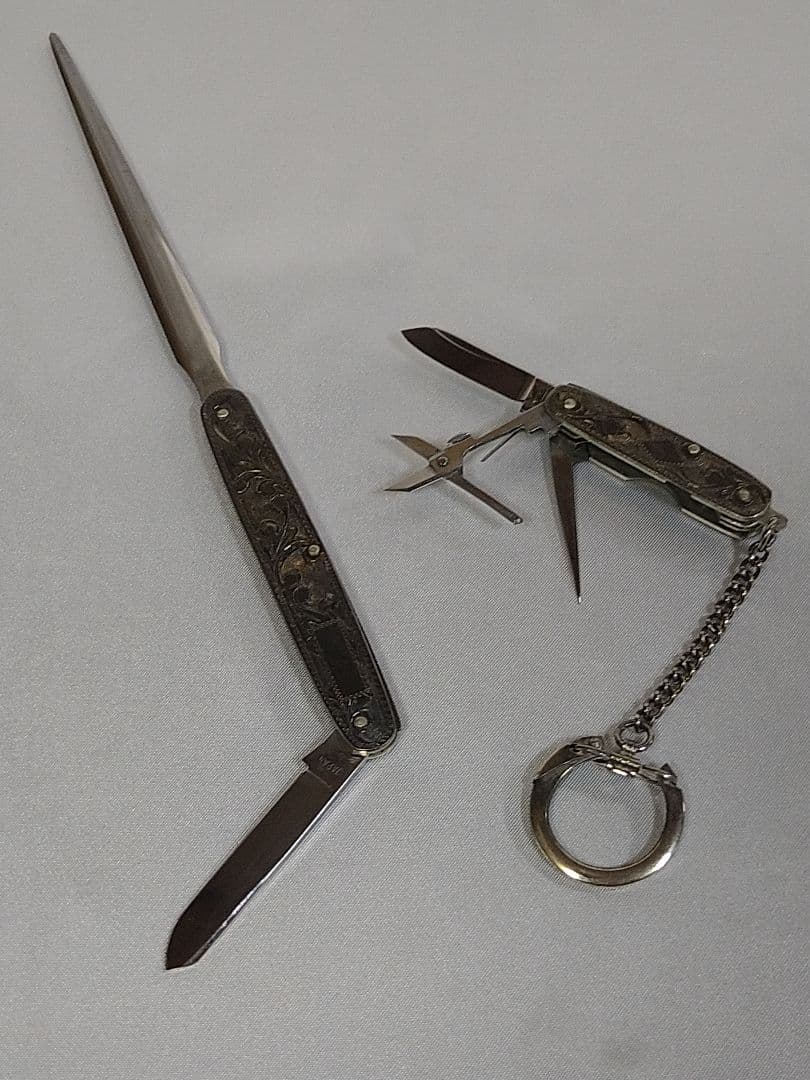 藤本ナイフ 東京ナイフ 純銀製 ペーパーナイフ ポケットナイフ 万能ナイフ