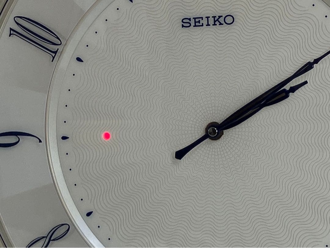 セイコークロック 掛け時計 白パール光沢 直径35.1×3.0cm KX504W