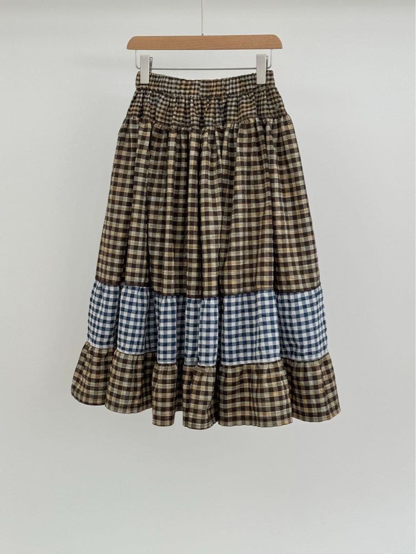 Coyseio チェック柄フリルスカート