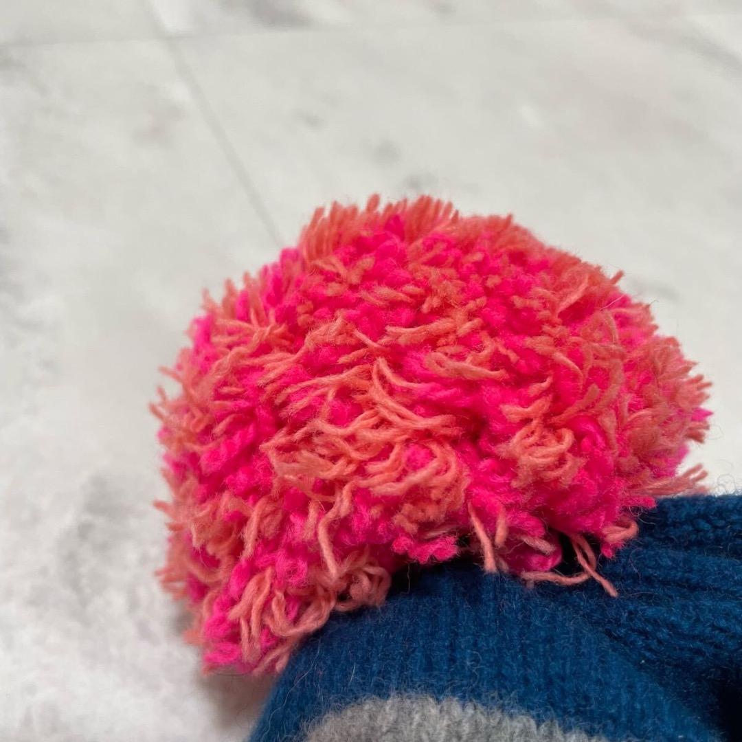 ジョーゴードン スコットランド製 ニット帽 ポンポン ラムウール