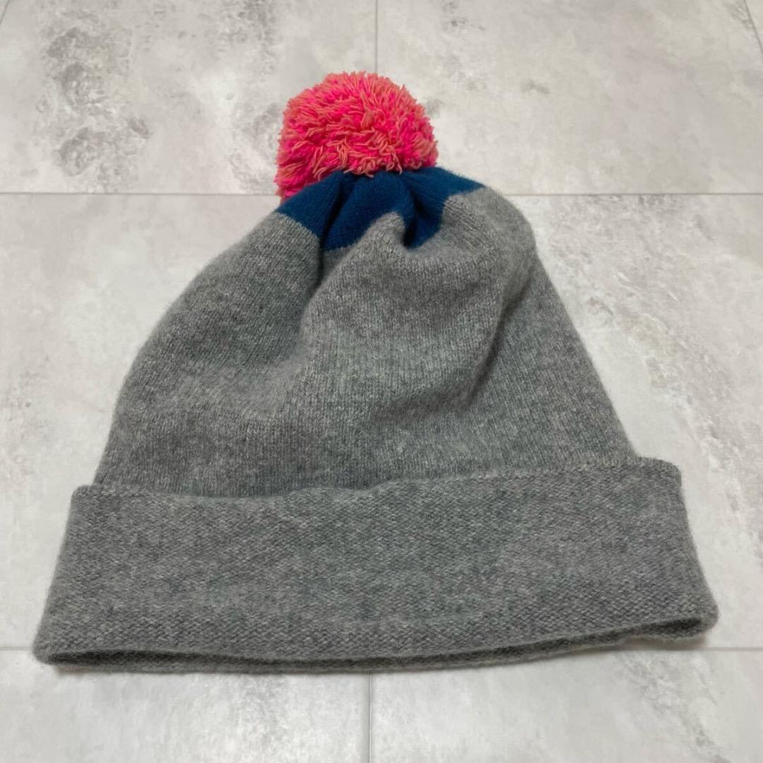 ジョーゴードン スコットランド製 ニット帽 ポンポン ラムウール