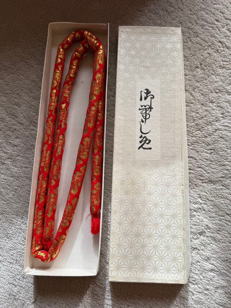 七五三 7歳用子ども着物&帯セット 赤 花柄 昭和レトロ