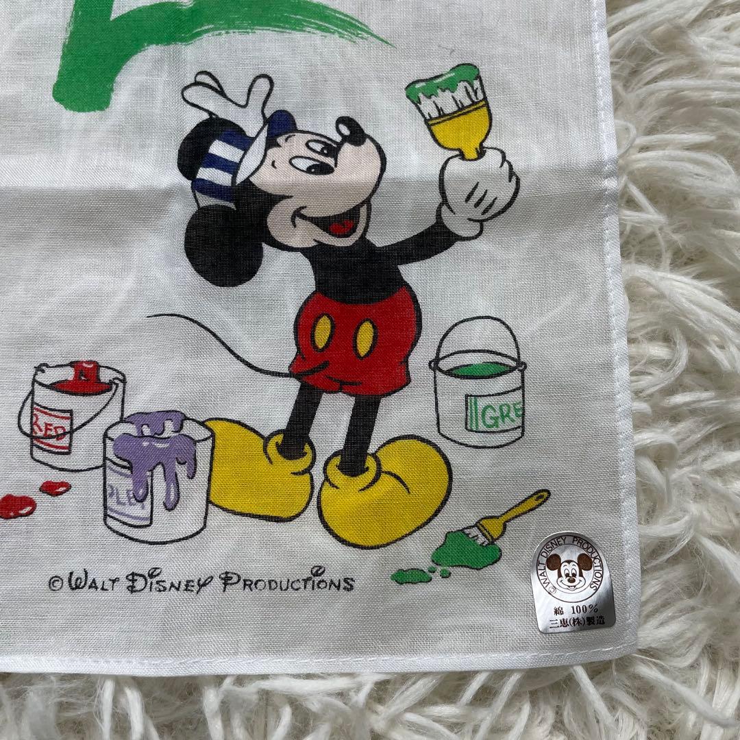 【新品】昭和レトロ ディズニー ハンカチ 5枚セット ミッキー ミニー 当時物