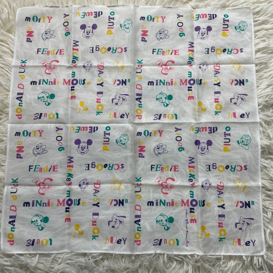 【新品】昭和レトロ ディズニー ハンカチ 5枚セット ミッキー ミニー 当時物