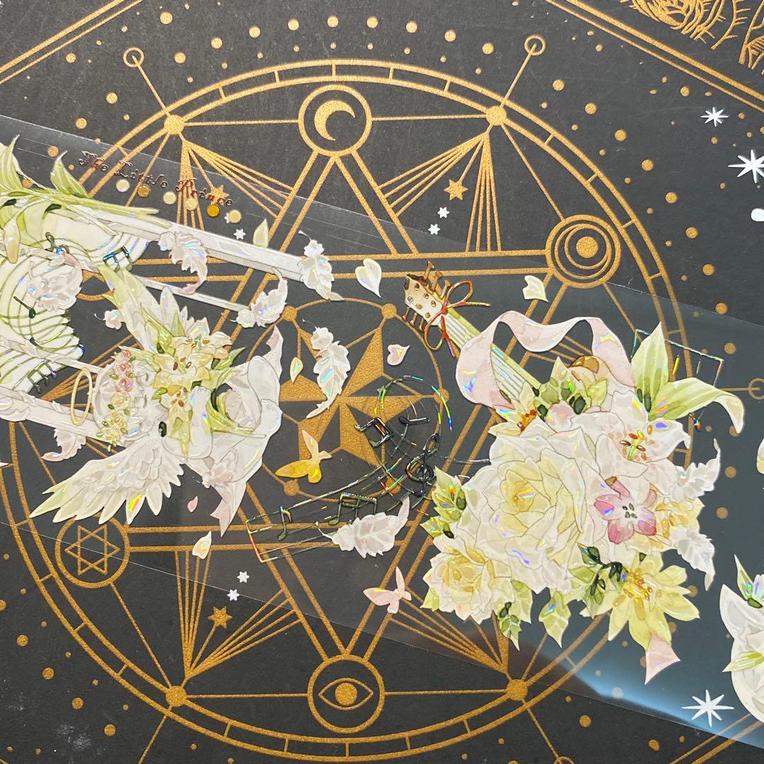 【9286】海外　マステ　中古巻　貝殻光マスキングテープ　装飾系　緑黄