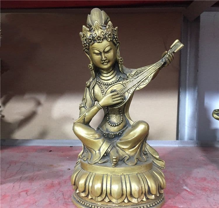 仏教美術 仏像 妙音天女銅像 家内仏堂 奉納 装飾品 工芸品 置物