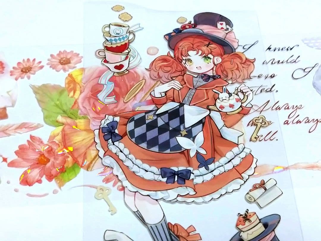 S17＃挽夏(贝壳光)花柒所切り売り海外マステ