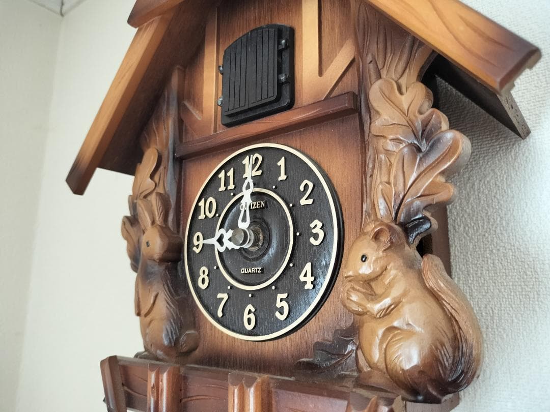 鳩時計　シチズン　リズム時計　４MJ707-0　CITIZEN　カッコージュニア