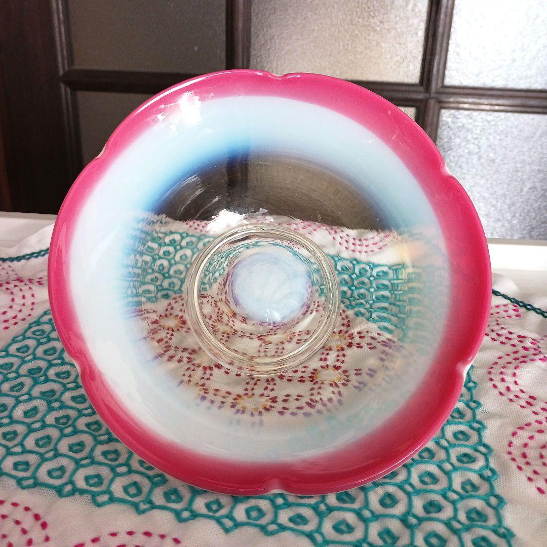 大正ガラス　花びら氷カップ　　15センチ