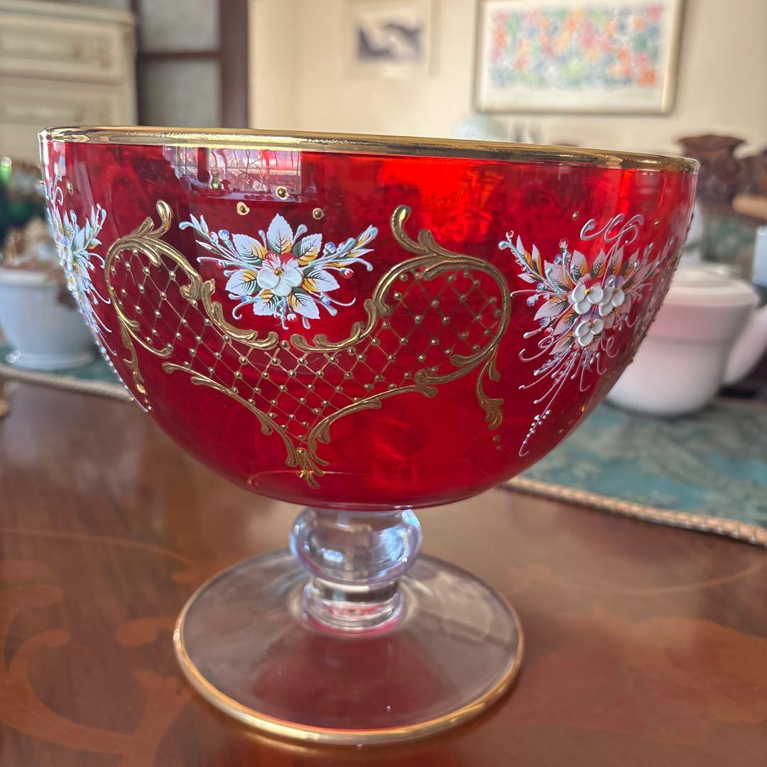 ベネチアガラス 金色装飾