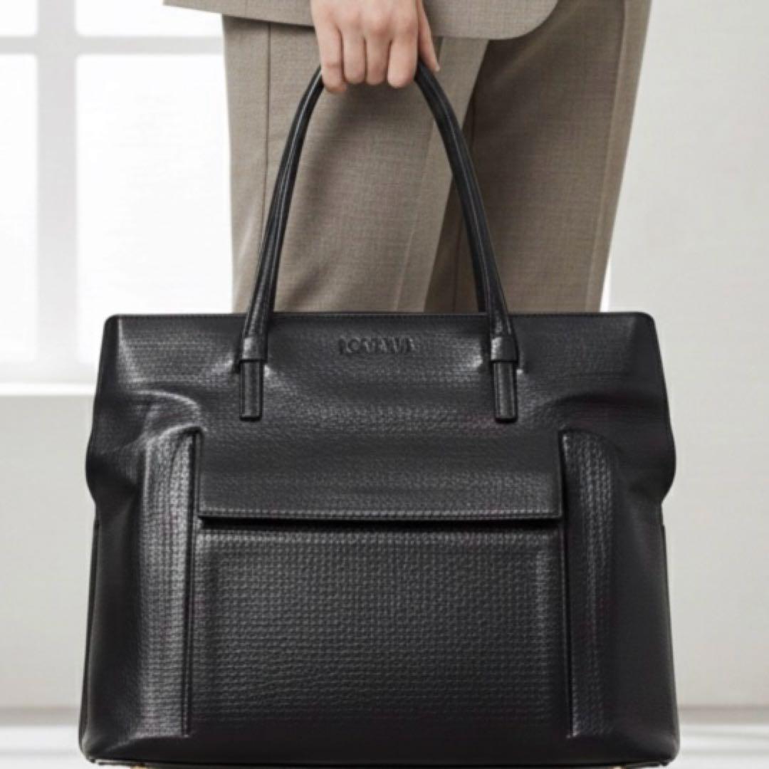 美品 LOEWE ロエベ レザー トートバッグ バッグ　黒 アナグラム ビジネス