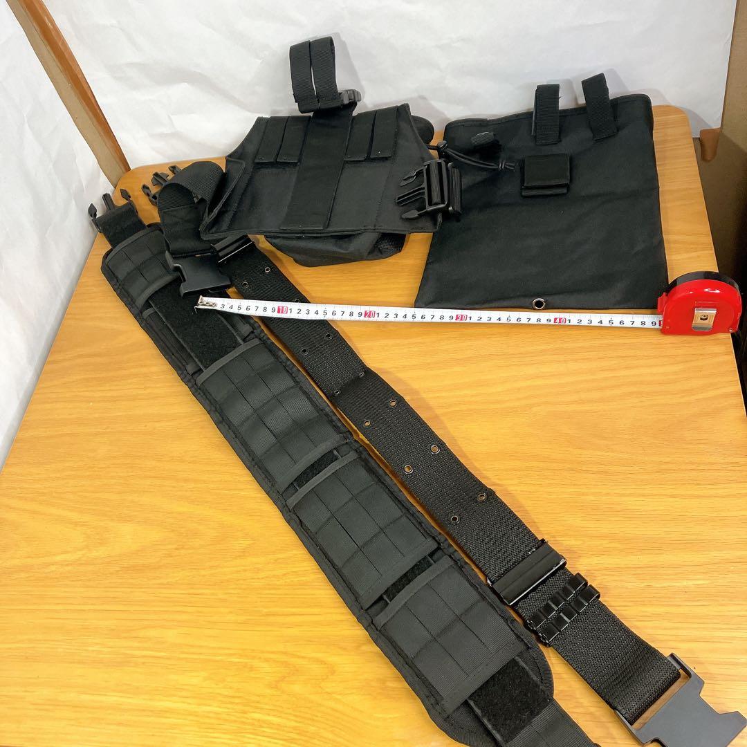 Azarxis サバゲー タクティカルベルト ポーチ多数セット 黒
