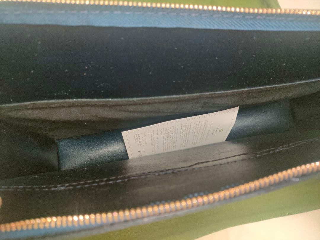 グレンロイヤル　02-5225　2ハンドルジップケース　ダークブルー　型押し