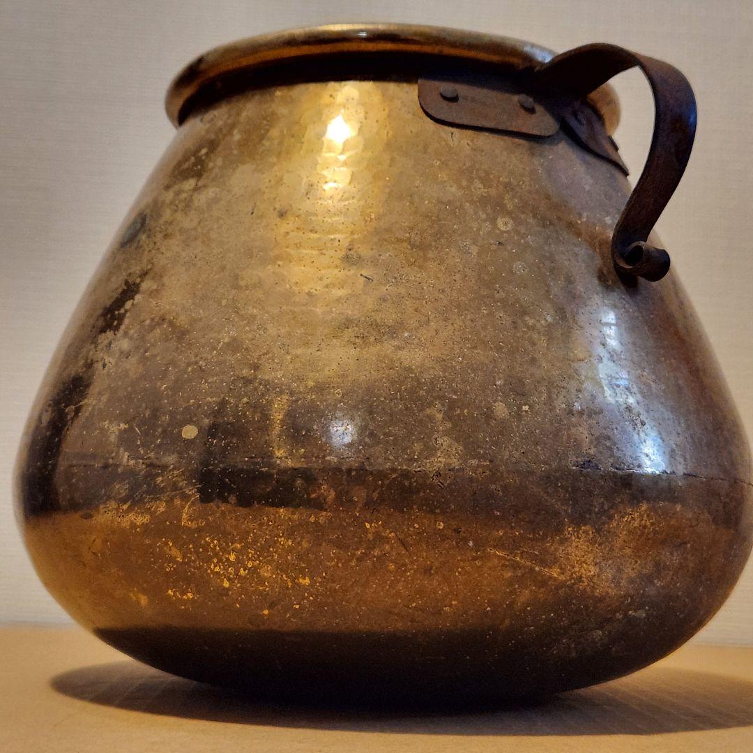 アンティーク 壺 骨董 花瓶 レトロポップ キッチン ミルク缶 ガーデン ブリキ