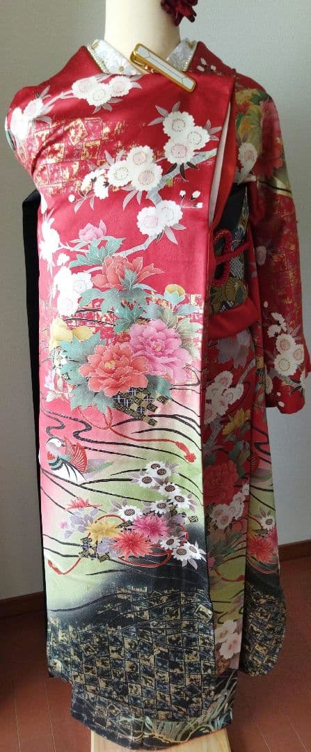 kkim様　練習用にも！　388.振袖単品　正絹　フルセット　成人式　谷崎潤一郎