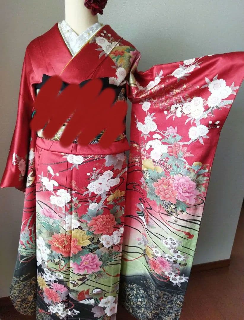kkim様　練習用にも！　388.振袖単品　正絹　フルセット　成人式　谷崎潤一郎