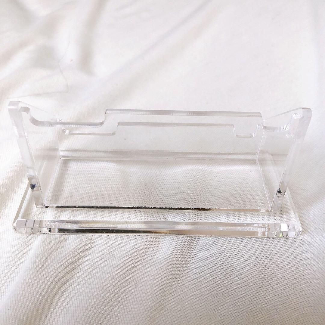 アクリル製 名刺ホルダー 横置き型 オフィス 整理用品 クリア 透明