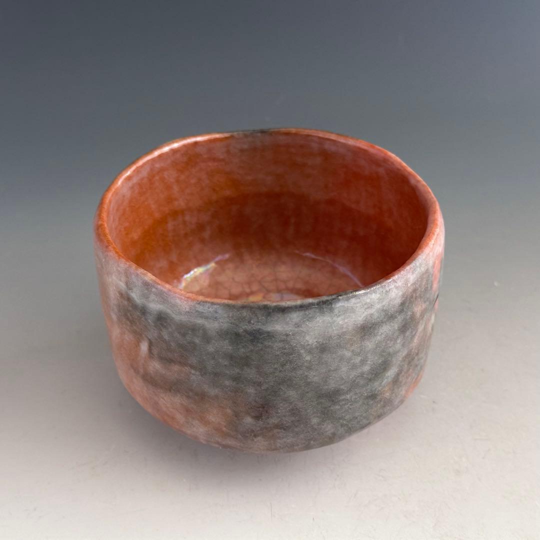 茶道具　赤楽　茶碗　小川裕起夫　共箱　楽焼　京都　陶芸　茶会　濃茶　薄茶　稽古