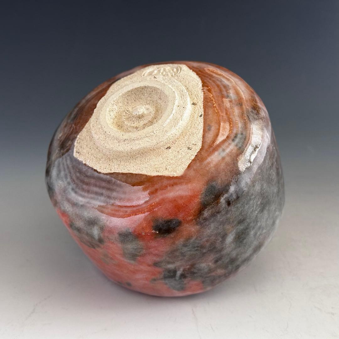 茶道具　赤楽　茶碗　小川裕起夫　共箱　楽焼　京都　陶芸　茶会　濃茶　薄茶　稽古