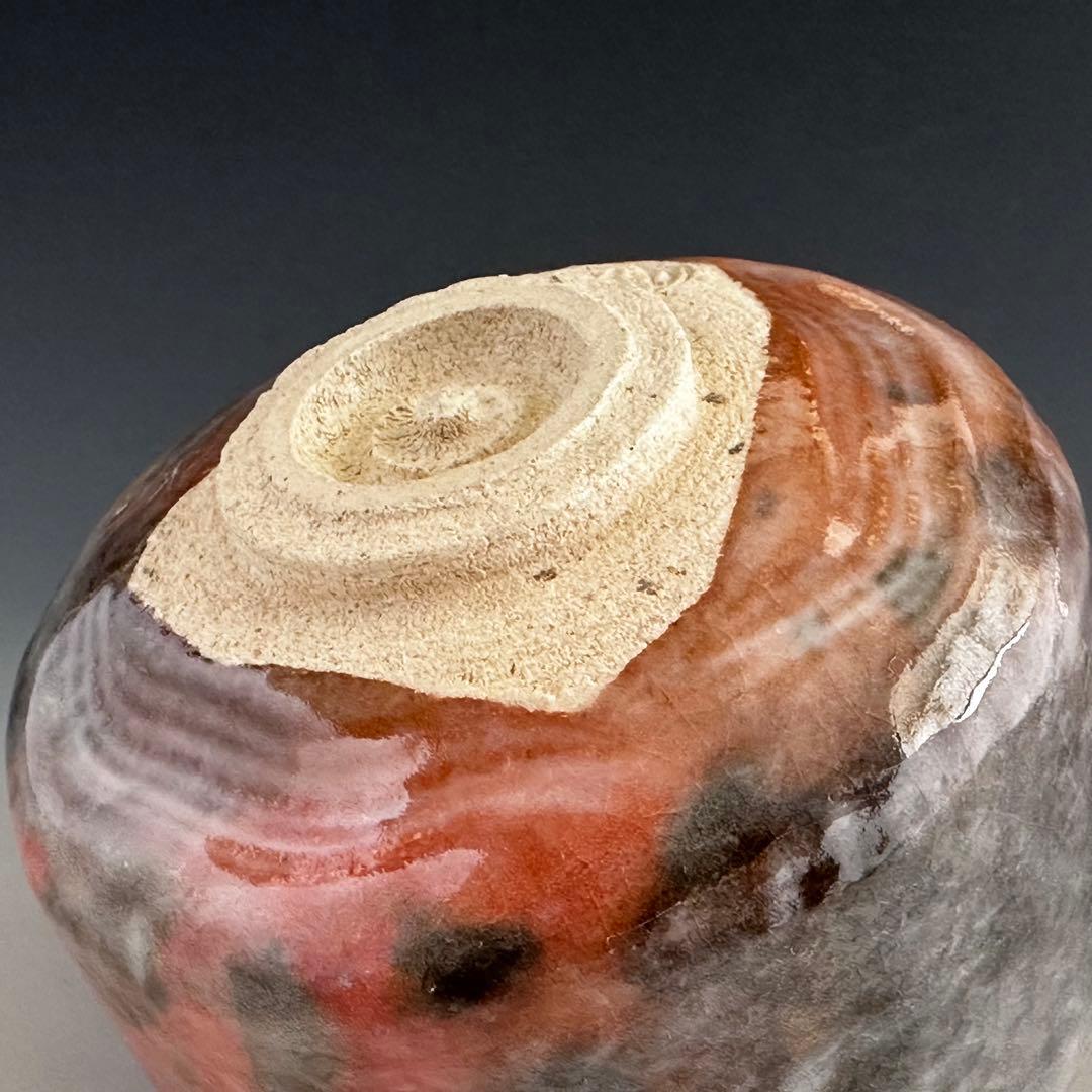 茶道具　赤楽　茶碗　小川裕起夫　共箱　楽焼　京都　陶芸　茶会　濃茶　薄茶　稽古