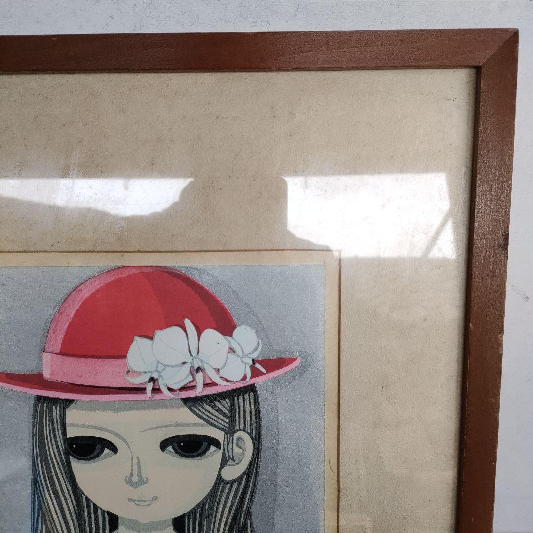 【真作】池田修三 一月 1982年 直筆サイン 木版画 日焼けあり 45×35