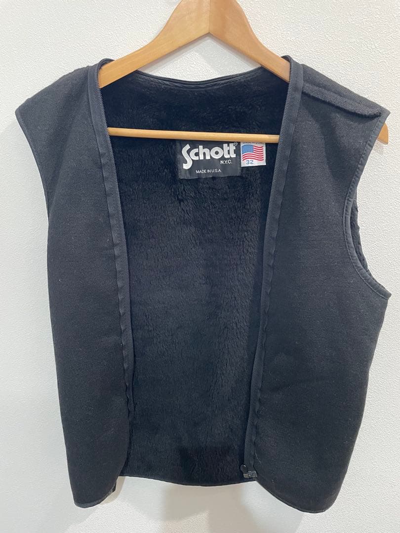 Schott ブラック シングルライダース 32