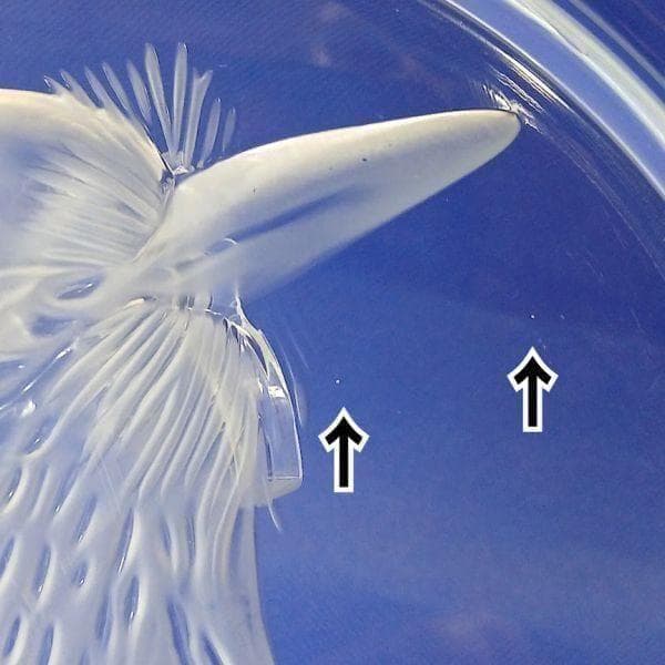 ラリック カケス（鳥） クリスタルガラス イヤープレート フランス アンティーク