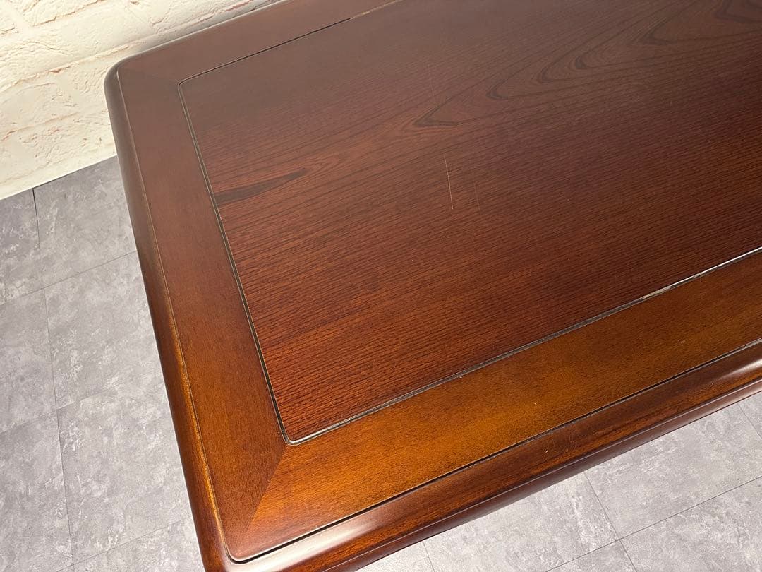 【IDC大塚家具】大型 座卓 無垢調 重厚 木製 和モダン 高級座卓