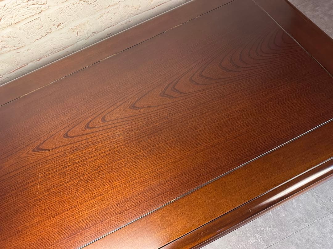 【IDC大塚家具】大型 座卓 無垢調 重厚 木製 和モダン 高級座卓