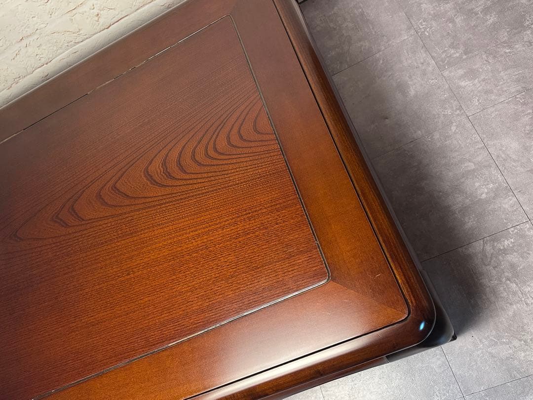 【IDC大塚家具】大型 座卓 無垢調 重厚 木製 和モダン 高級座卓