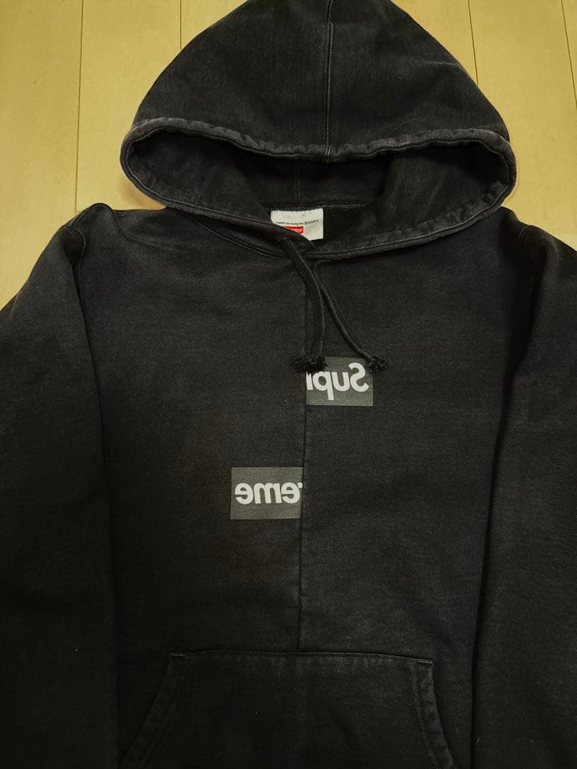 レア SUPREME COMME des GARCONS パーカー 黒 M