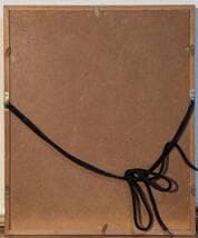 【真作】絵画　油彩SM　紫のパンジー　鉢植え花の静物画　Y190