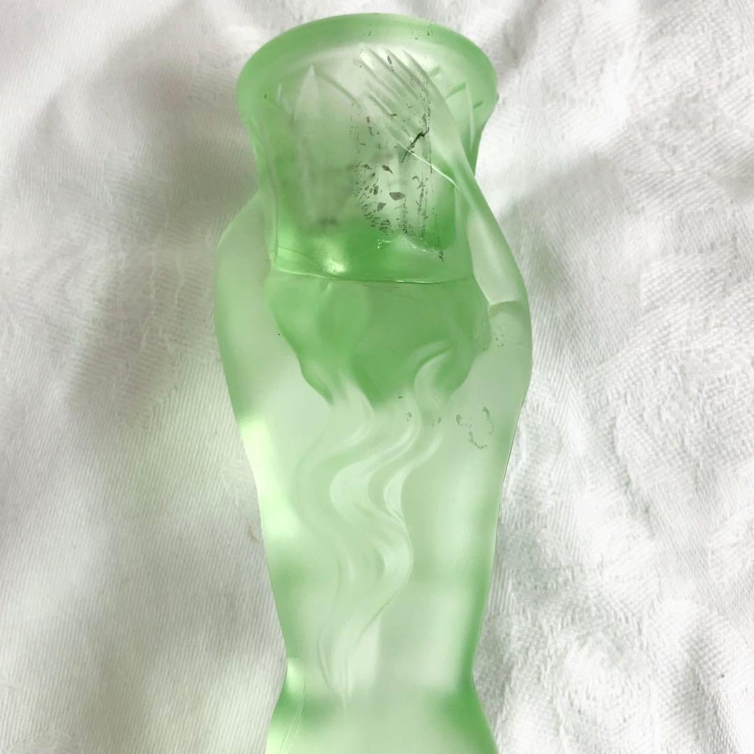 WALTHER GLAS マーメイド　ウランガラス　キャンドルホルダー　グリーン