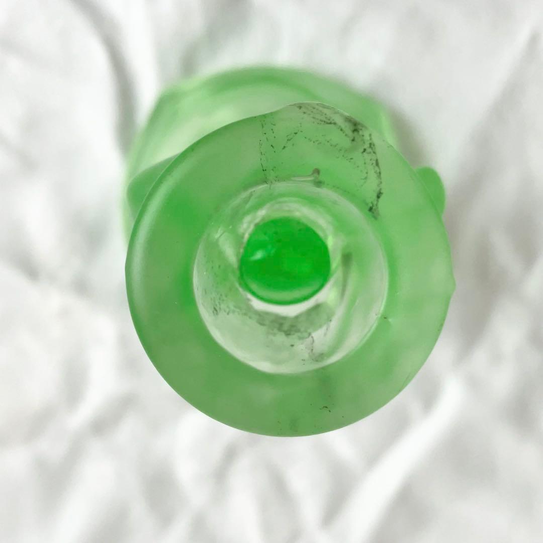 WALTHER GLAS マーメイド　ウランガラス　キャンドルホルダー　グリーン