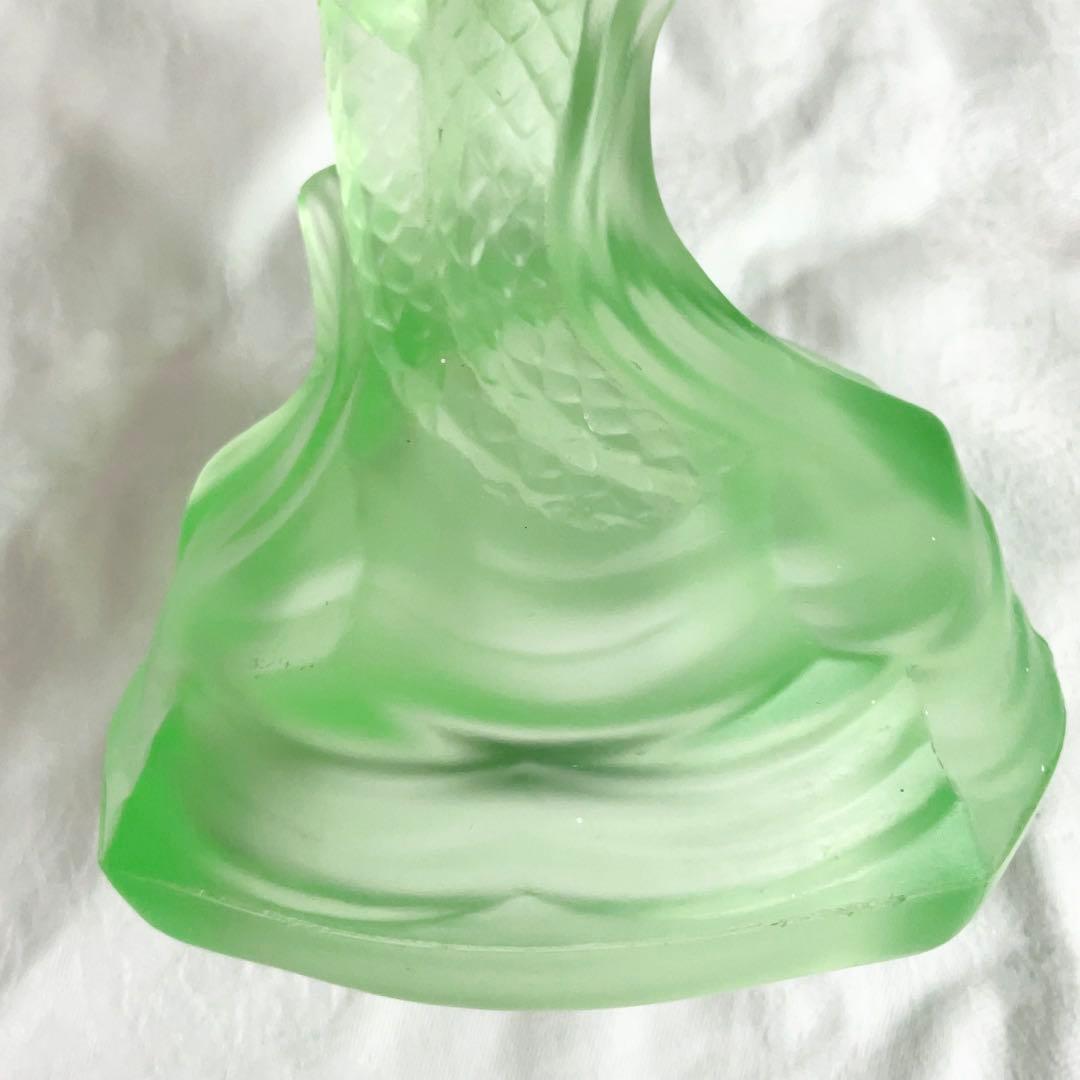 WALTHER GLAS マーメイド　ウランガラス　キャンドルホルダー　グリーン
