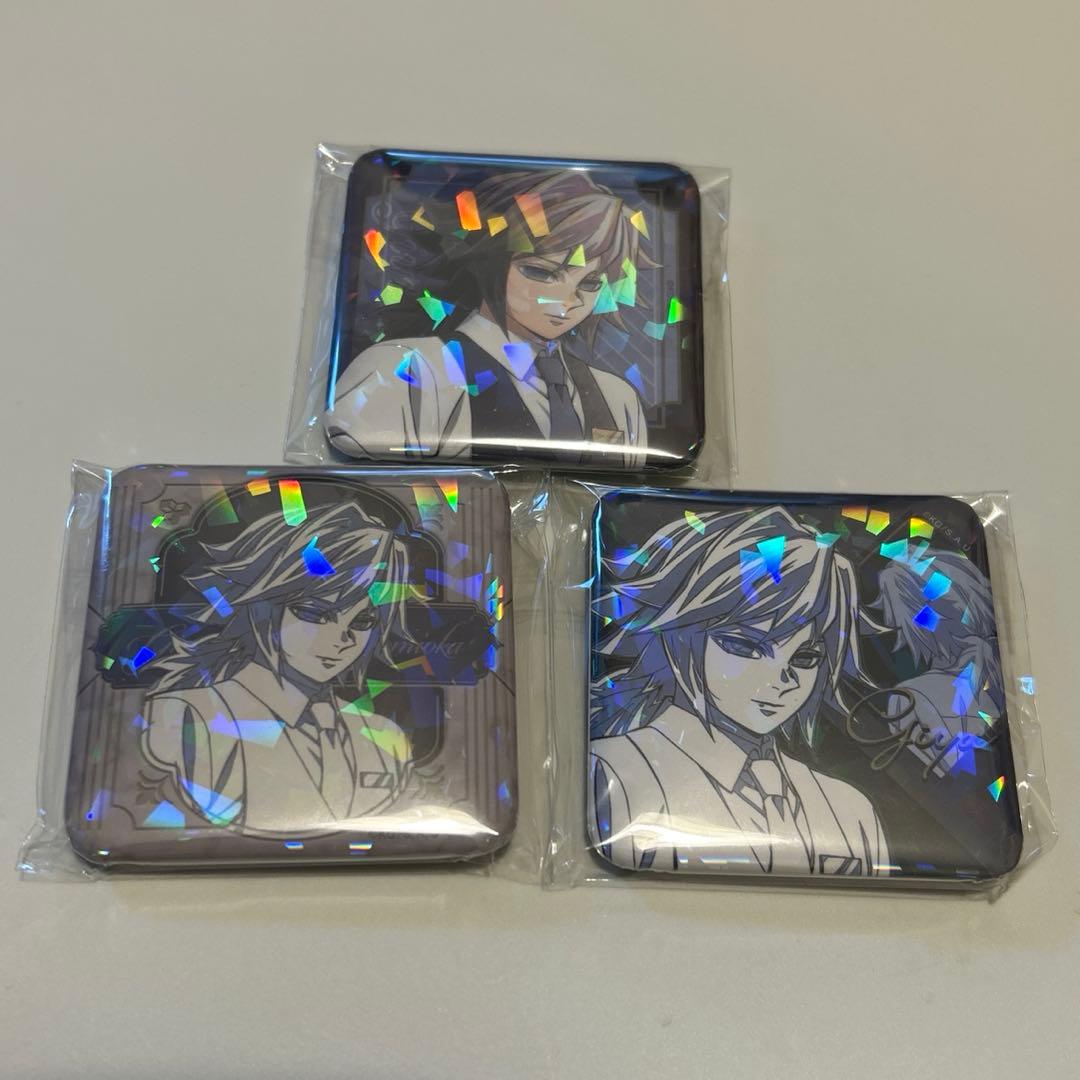 鬼滅の刃　モクテルバー　グリッター缶バッジ　冨岡義勇