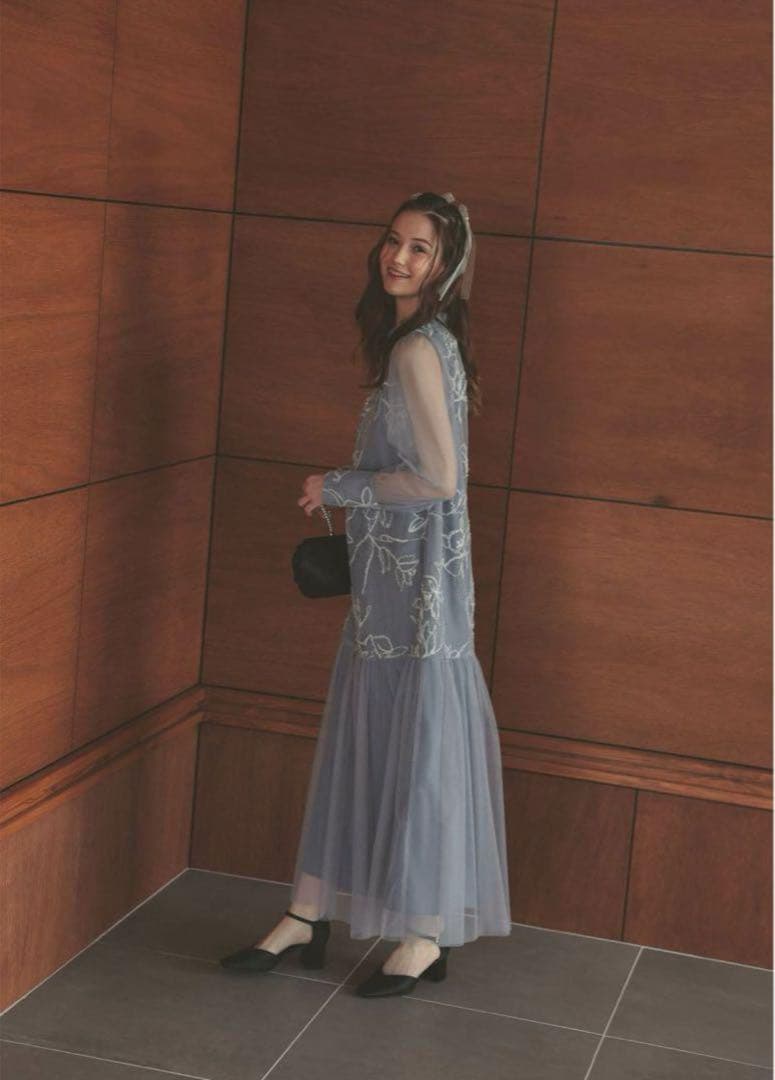 8★新品タグ付き★ドリードール　フェザーフラワーチュールドレス　M